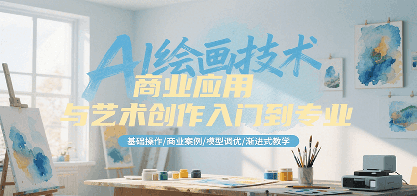 AI绘画技术商业应用与艺术创作入门到专业，基础操作/商业案例/模型调优/渐进式教学网赚项目-副业赚钱-互联网创业-资源整合御文网赚