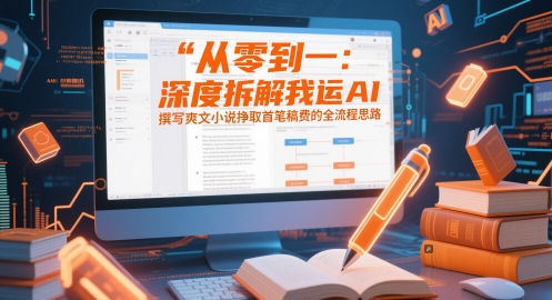 从零到一：深度拆解我运用AI撰写爽文小说挣取首笔稿费的全流程思路网赚项目-副业赚钱-互联网创业-资源整合御文网赚