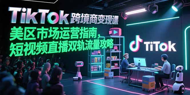 TikTok跨境电商变现课，美区市场运营指南，短视频直播双轨流量攻略网赚项目-副业赚钱-互联网创业-资源整合御文网赚