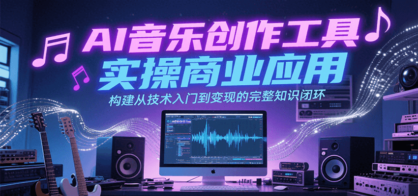 AI音乐创作工具实操商业应用，构建从技术入门到变现的完整知识闭环网赚项目-副业赚钱-互联网创业-资源整合御文网赚