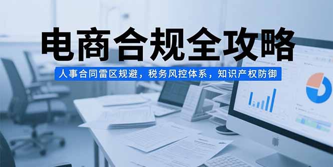 电商合规全攻略，人事合同雷区规避，税务风控体系，知识产权防御网赚项目-副业赚钱-互联网创业-资源整合御文网赚