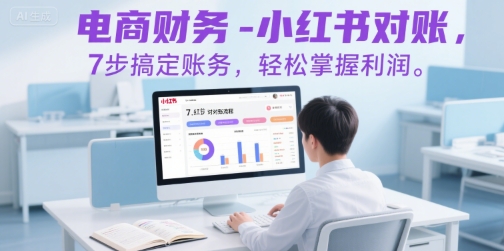 电商财务-小红书对账，7步搞定账务，轻松掌握利润网赚项目-副业赚钱-互联网创业-资源整合御文网赚