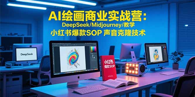 AI绘画商业实战营：DeepSeek/Midjourney/教学 小红书爆款SOP 声音克隆技术网赚项目-副业赚钱-互联网创业-资源整合御文网赚