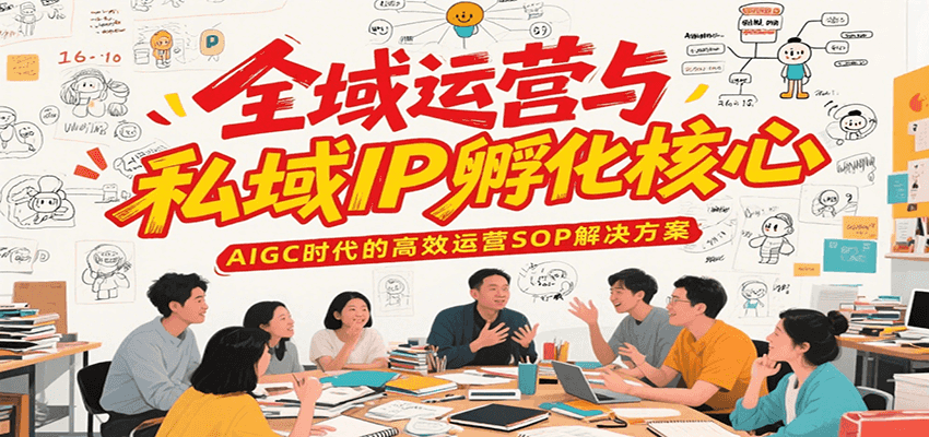 全域运营与私域IP孵化核心，AIGC时代的高效运营SOP解决方案网赚项目-副业赚钱-互联网创业-资源整合御文网赚