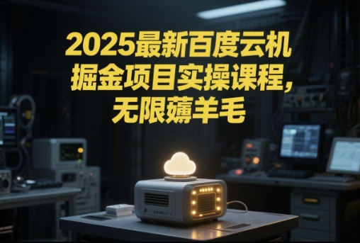 2025最新百度云机掘金项目实操课程单窗口保底5-10元月收益单窗口150+【揭秘】网赚项目-副业赚钱-互联网创业-资源整合御文网赚