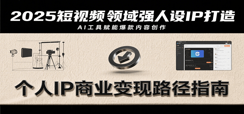 2025短视频领域强人设IP打造，结合爆款案例与AI工具应用，从个人出镜到商业成交转化网赚项目-副业赚钱-互联网创业-资源整合御文网赚