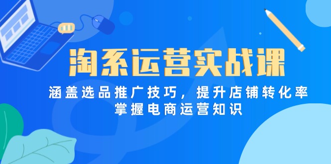 淘系运营实战课，涵盖选品推广技巧，提升店铺转化率，掌握电商运营知识网赚项目-副业赚钱-互联网创业-资源整合御文网赚