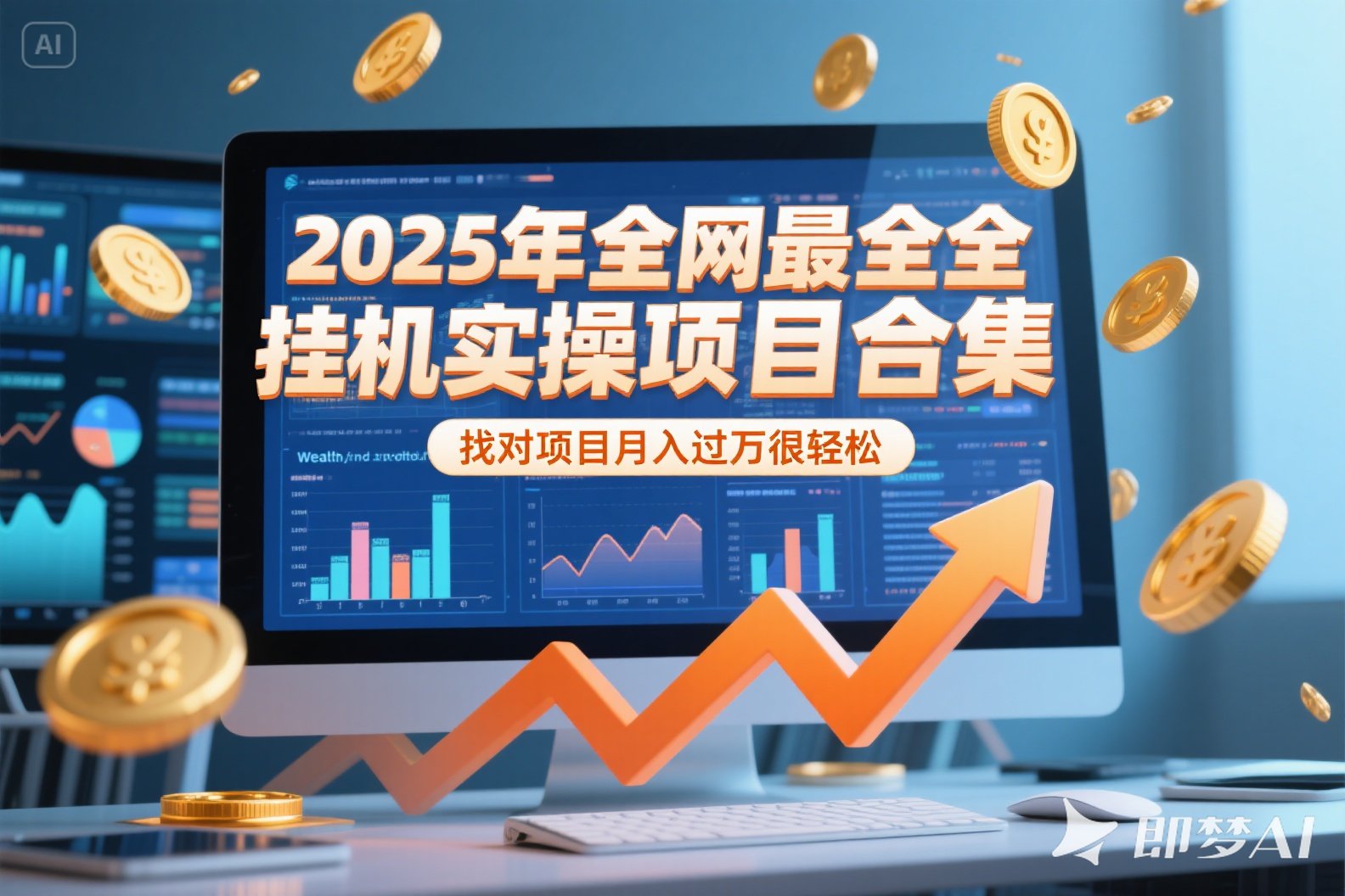2025年挂机实操项目实操演练，挂机类型，AI直播类型，轻资产创业类型…网赚项目-副业赚钱-互联网创业-资源整合御文网赚