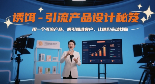 诱饵-引流产品设计秘笈，用一个引流产品，吸引精准客户，让他们主动找你网赚项目-副业赚钱-互联网创业-资源整合御文网赚