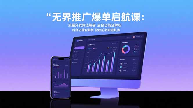 无界推广爆单启航课：流量分发算法解密 后台功能全解析 投放前必知避坑点网赚项目-副业赚钱-互联网创业-资源整合御文网赚
