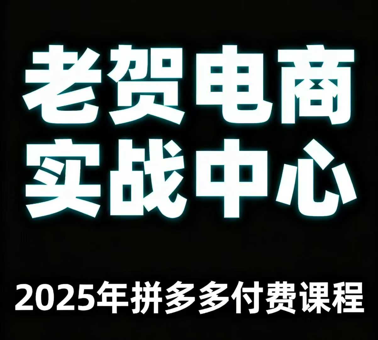 老贺电商2025年拼多多付费课程，用通俗易懂的方法告诉你多多怎么玩网赚项目-副业赚钱-互联网创业-资源整合御文网赚
