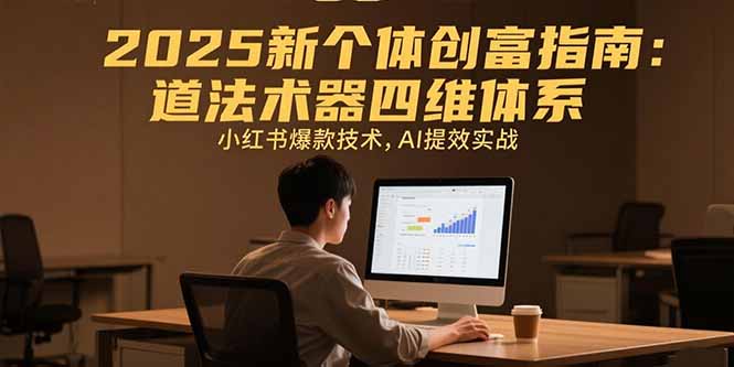 2025新个体创富指南：道法术器四维体系，小红书爆款技术，AI提效实战网赚项目-副业赚钱-互联网创业-资源整合御文网赚