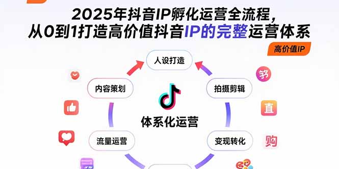 2025年抖音IP孵化运营全流程，从0到1打造高价值抖音IP的完整运营体系网赚项目-副业赚钱-互联网创业-资源整合御文网赚