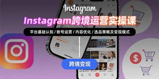 Instagram跨境运营实战：平台认知/账号运营/内容优化/选品策略及变现模式网赚项目-副业赚钱-互联网创业-资源整合御文网赚