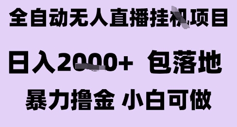 最新全自动抖音无人直播挂G项目，日入2k+ 包落地暴力撸金，小白可做【揭秘】网赚项目-副业赚钱-互联网创业-资源整合御文网赚