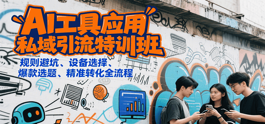 AI工具应用私域引流特训班，规则避坑、设备选择、爆款选题、精准转化全流程网赚项目-副业赚钱-互联网创业-资源整合御文网赚