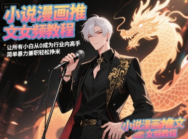 小说漫画推文女频教程，让所有小白从0成为行业内高手，简单暴力兼职轻松挣米网赚项目-副业赚钱-互联网创业-资源整合御文网赚