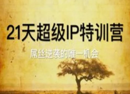 21天超级IP特训营，屌丝逆袭的唯一机会网赚项目-副业赚钱-互联网创业-资源整合御文网赚