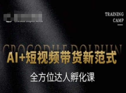 AI+短视频带货新范式，全方位达人孵化课网赚项目-副业赚钱-互联网创业-资源整合御文网赚