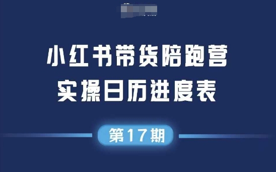 小红书第17期带货陪跑营，不囤货，无不直播，无不投流，通过选品+笔记内容+测品+笔记铺量+矩阵运营打爆款网赚项目-副业赚钱-互联网创业-资源整合御文网赚