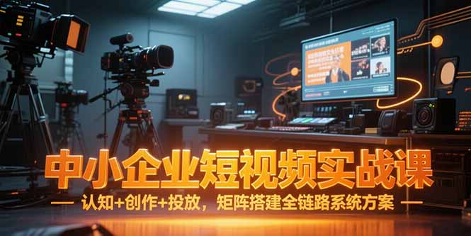 中小企业短视频实战课，认知+创作+投放，矩阵搭建全链路系统方案网赚项目-副业赚钱-互联网创业-资源整合御文网赚