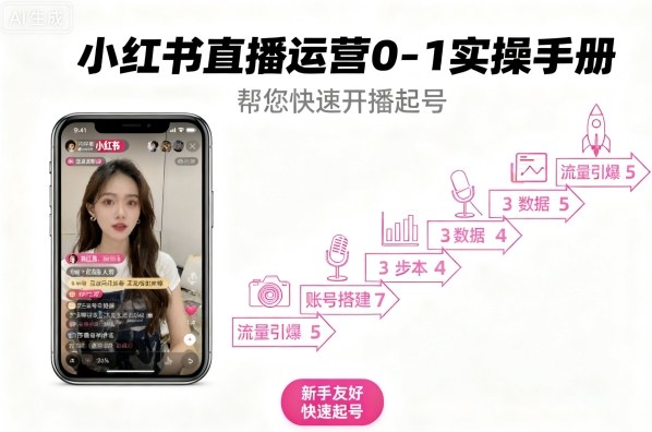 小红书直播运营0-1实操手册，帮您快速开播起号网赚项目-副业赚钱-互联网创业-资源整合御文网赚