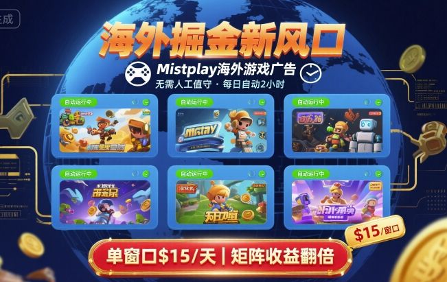 海外掘金新风口，Mistplay海外游戏广告，每日自动运行，单窗口稳入2美刀 ，可矩阵操作【揭秘】网赚项目-副业赚钱-互联网创业-资源整合御文网赚