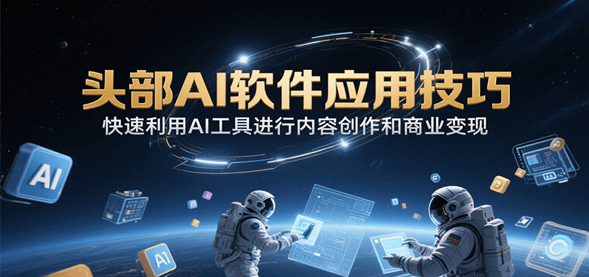 头部AI软件应用技巧，快速利用AI工具进行内容创作和商业变现网赚项目-副业赚钱-互联网创业-资源整合御文网赚