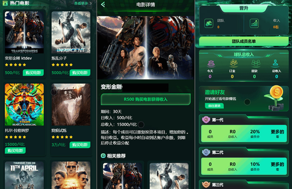Flickiri Fun海外电影投资理财源码 电影投资正规平台 影视理财类源码网赚项目-副业赚钱-互联网创业-资源整合御文网赚