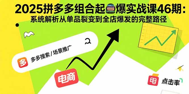 2025拼多多组合起爆实战课46期：系统解析从单品裂变到全店爆发的完整路径网赚项目-副业赚钱-互联网创业-资源整合御文网赚