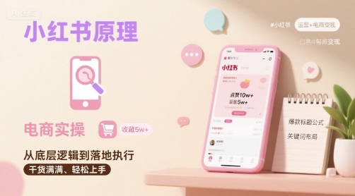 小红书原理以及详细实操流程，小红书电商教程网赚项目-副业赚钱-互联网创业-资源整合御文网赚