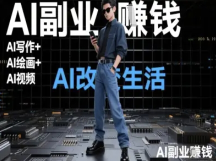 AI改变生活(Ai写作+AI绘画+Ai视频)，AI副业挣钱网赚项目-副业赚钱-互联网创业-资源整合御文网赚