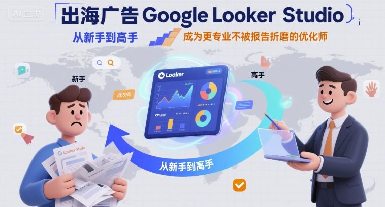 出海广告Google Looker Studio从新手到高手，成为更专业不被报告折磨的优化师网赚项目-副业赚钱-互联网创业-资源整合御文网赚