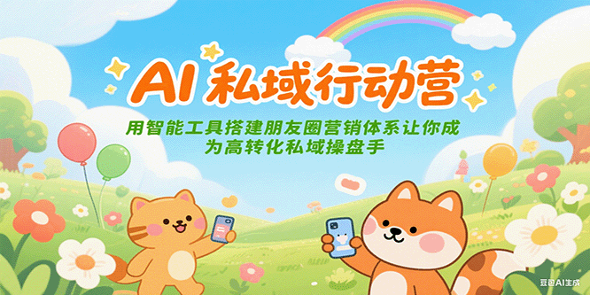 AI私域行动营：用智能工具搭建朋友圈营销体系让你成为高转化私域操盘手网赚项目-副业赚钱-互联网创业-资源整合御文网赚