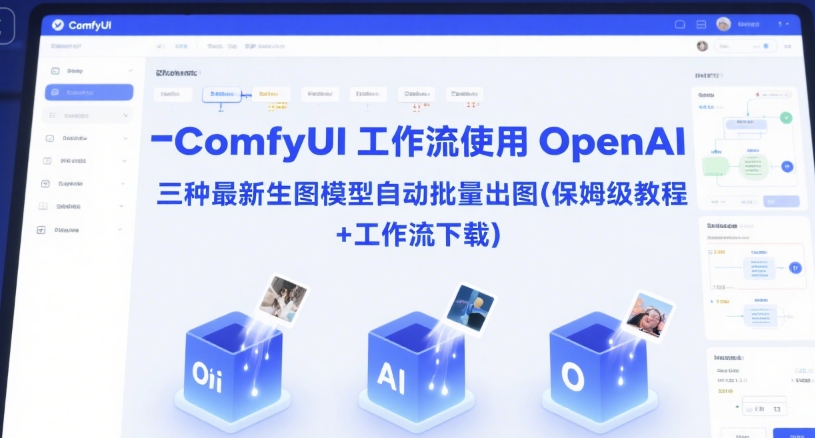ComfyUI 工作流使用 OpenAI 三种最新生图模型自动批量出图(保姆级教程+工作流下载)网赚项目-副业赚钱-互联网创业-资源整合御文网赚
