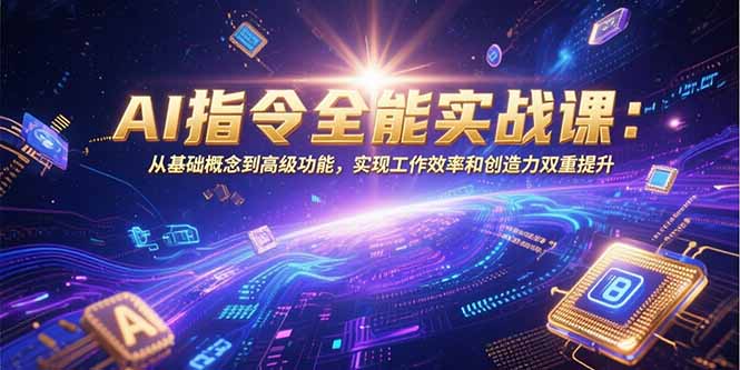 AI指令全能实战课：从基础概念到高级功能，实现工作效率和创造力双重提升网赚项目-副业赚钱-互联网创业-资源整合御文网赚