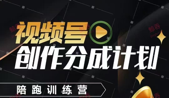 视频号创作分成计划陪跑训练营，手把手教会你如何制作视频，细水长流型项目网赚项目-副业赚钱-互联网创业-资源整合御文网赚