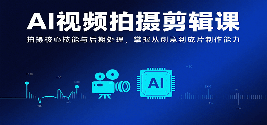 AI视频拍摄剪辑课，拍摄核心技能与后期处理，掌握从创意到成片制作能力网赚项目-副业赚钱-互联网创业-资源整合御文网赚