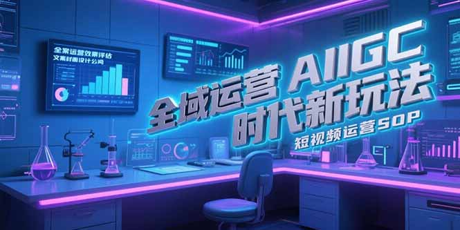 全域运营AIGC时代新玩法，文案封面设计公式，短视频运营SOP网赚项目-副业赚钱-互联网创业-资源整合御文网赚