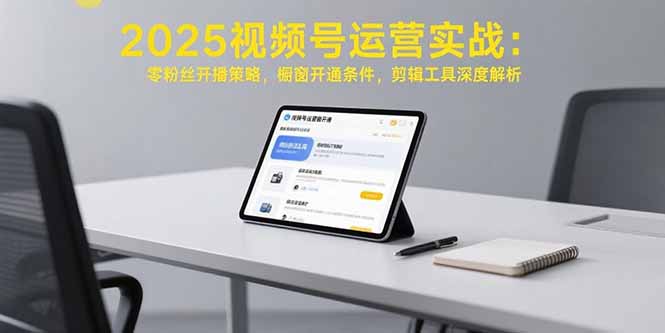2025视频号运营实战：零粉丝开播策略，橱窗开通条件，剪辑工具深度解析网赚项目-副业赚钱-互联网创业-资源整合御文网赚