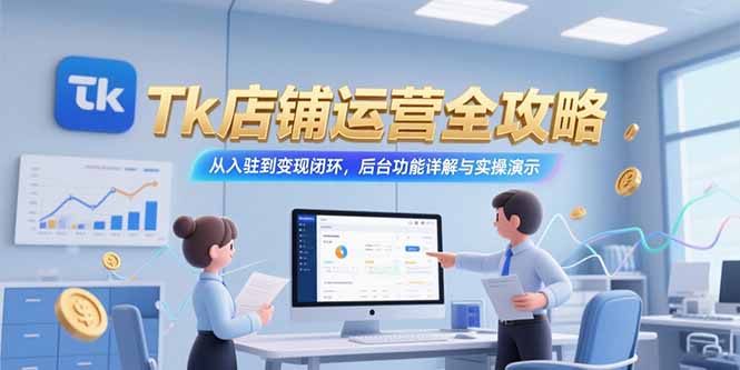 Tk店铺运营全攻略，从入驻到变现闭环，后台功能详解与实操演示网赚项目-副业赚钱-互联网创业-资源整合御文网赚