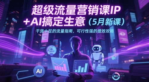 超级流量营销课IP+AI搞定生意(5月新课)干货十足的流量指南，可行性强的提效攻略网赚项目-副业赚钱-互联网创业-资源整合御文网赚