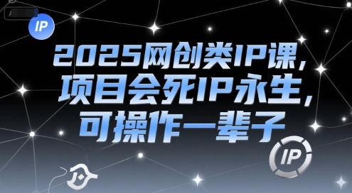 2025网创类IP课，项目会死IP永生，可操作一辈子网赚项目-副业赚钱-互联网创业-资源整合御文网赚