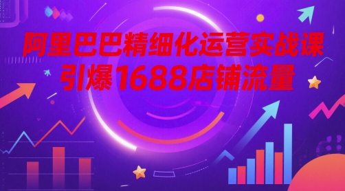 阿里巴巴精细化运营实战课，引爆1688店铺流量网赚项目-副业赚钱-互联网创业-资源整合御文网赚
