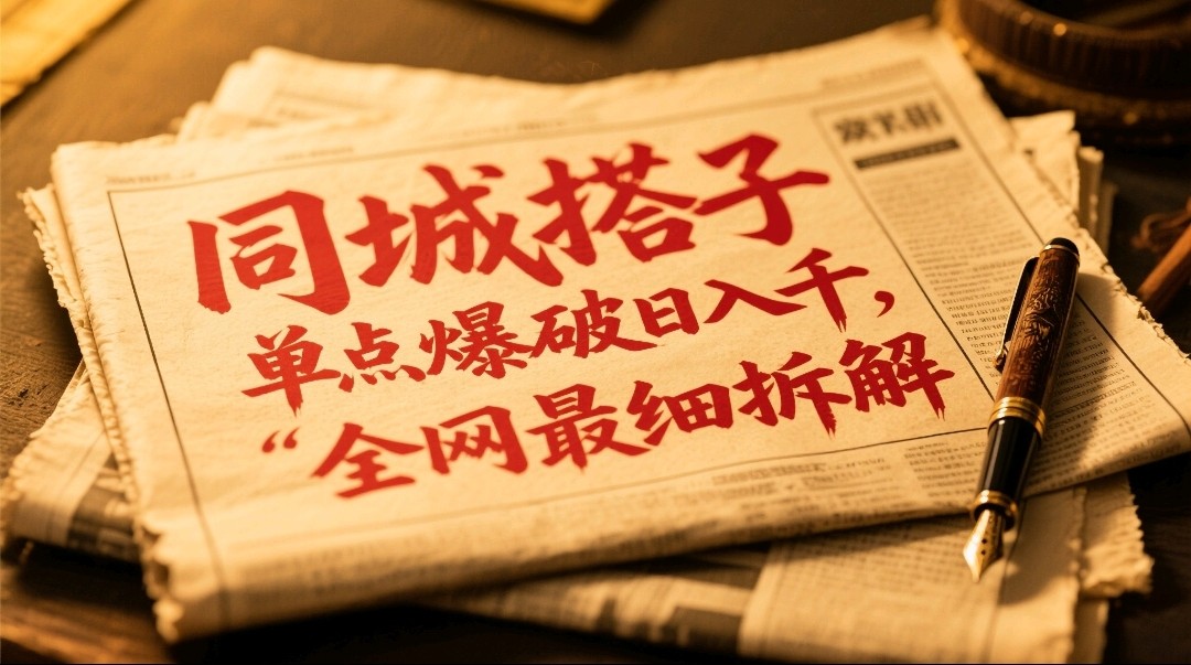 同城搭子群19.9单点爆破日入千，搭子组局月入万，全网最细拆解网赚项目-副业赚钱-互联网创业-资源整合御文网赚