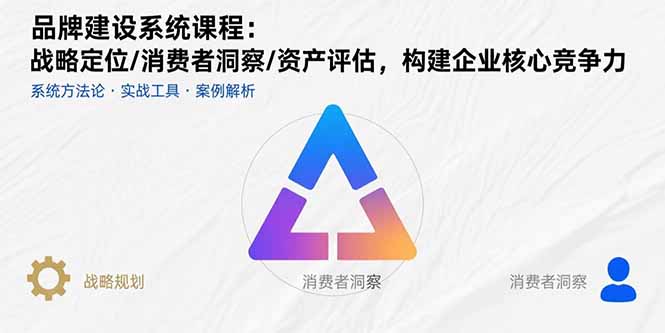 品牌建设系统课程：战略定位/消费者洞察/资产评估，构建企业核心竞争力网赚项目-副业赚钱-互联网创业-资源整合御文网赚
