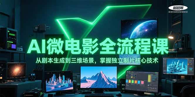 AI微电影全流程课，从剧本生成到三维场景，掌握独立制片核心技术网赚项目-副业赚钱-互联网创业-资源整合御文网赚