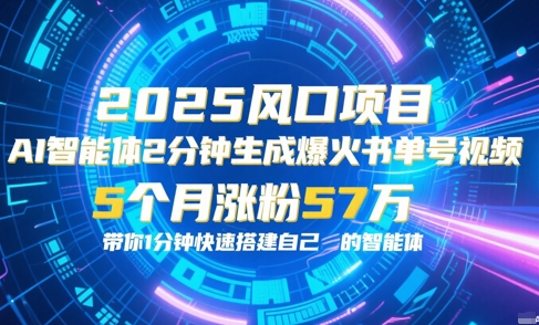 AI智能体2分钟一键生成爆火书单号原创视频，5个月涨粉57w，带你零代码1分钟搭建智能体网赚项目-副业赚钱-互联网创业-资源整合御文网赚