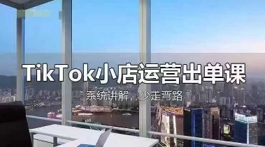TikTok小店运营出单课，从开店选品、运营出单、发货回款，进行全流程讲解网赚项目-副业赚钱-互联网创业-资源整合御文网赚