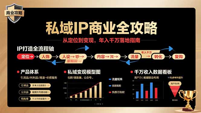 私域IP商业全攻略，从定位到变现，年入千万落地指南网赚项目-副业赚钱-互联网创业-资源整合御文网赚